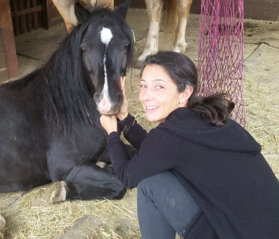 Eva-Maria Seiler mit Pferd